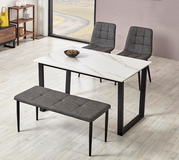 이벨린 세라믹 4인 식탁세트 + 의자/벤치포함 (벤치형/벤치1ea+의자2ea)/ 월 47,800원
